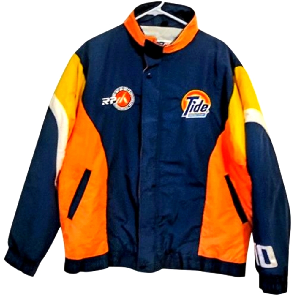 Vintage Ricky Rudd #10 NASCAR Tide RPM Jacket JEBCO Made In USA Men's Large